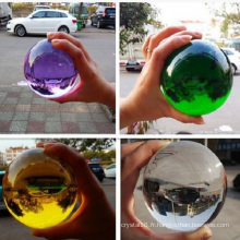 Boule de verre en cristal coloré en gros